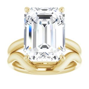 Rings 14K Yellow 14x10 mm Emerald Engagement Ring Mounting