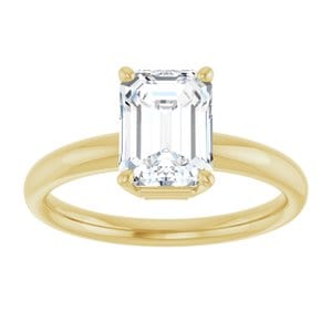 Rings 14K Yellow 8x6 mm Emerald Engagement Ring Mounting