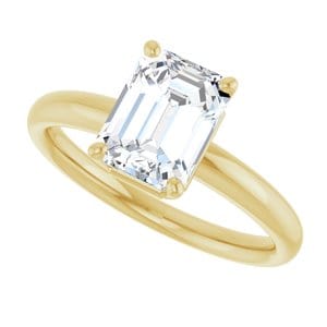 Rings 14K Yellow 8x6 mm Emerald Engagement Ring Mounting