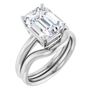 Rings Sterling Silver 10x8 mm Emerald Engagement Ring Mounting