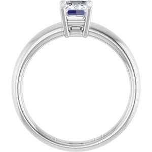 Rings 14K White 7x5 mm Emerald Engagement Ring Mounting