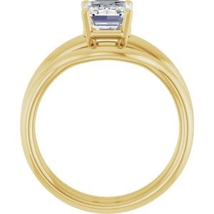 Rings 14K Yellow 8x6 mm Emerald Engagement Ring Mounting