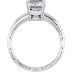 Rings Sterling Silver 9x7 mm Emerald Engagement Ring Mounting