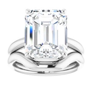 Rings Sterling Silver 12x10 mm Emerald Engagement Ring Mounting