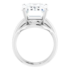 Rings Platinum 16x12 mm Emerald Engagement Ring Mounting