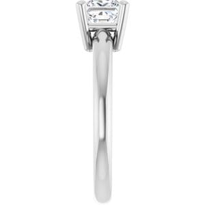 Rings 14K White 5.5 mm Square Engagement Ring Mounting