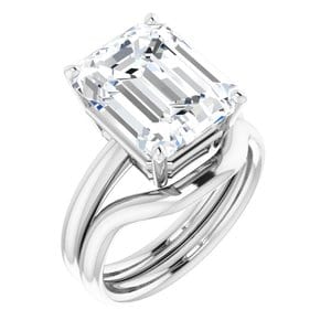 Rings Sterling Silver 12x10 mm Emerald Engagement Ring Mounting
