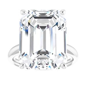 Rings Platinum 16x12 mm Emerald Engagement Ring Mounting