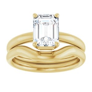Rings 14K Yellow 8x6 mm Emerald Engagement Ring Mounting