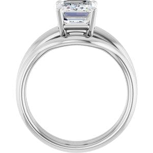 Rings Sterling Silver 9x7 mm Emerald Engagement Ring Mounting