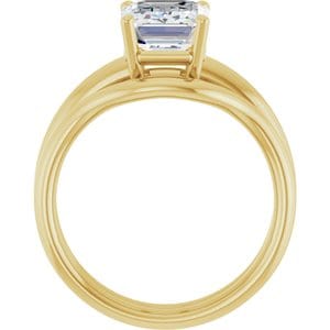 Rings 14K Yellow 9x7 mm Emerald Engagement Ring Mounting