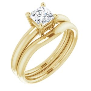 Rings 14K Yellow 5 mm Square Engagement Ring Mounting