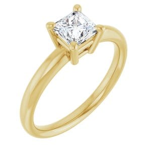 Rings 14K Yellow 5 mm Square Engagement Ring Mounting
