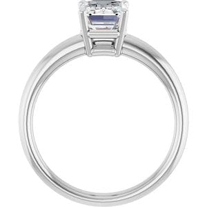 Rings 14K White 8x6 mm Emerald Engagement Ring Mounting