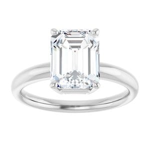 Rings Sterling Silver 9x7 mm Emerald Engagement Ring Mounting