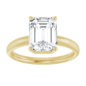 Rings 14K Yellow 9x7 mm Emerald Engagement Ring Mounting