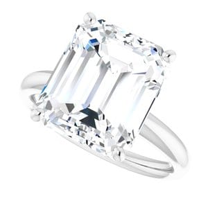 Rings Sterling Silver 12x10 mm Emerald Engagement Ring Mounting