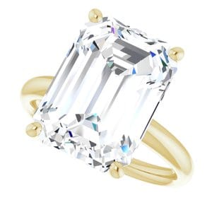 Rings 14K Yellow 14x10 mm Emerald Engagement Ring Mounting