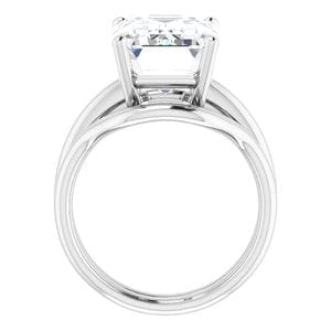 Rings Sterling Silver 14x10 mm Emerald Engagement Ring Mounting