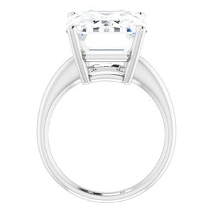 Rings Platinum 16x12 mm Emerald Engagement Ring Mounting