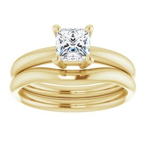 Rings 14K Yellow 5 mm Square Engagement Ring Mounting