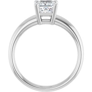 Rings 14K White 5.5 mm Square Engagement Ring Mounting