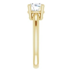 Rings 14K Yellow 7 mm Round Engagement Ring Mounting