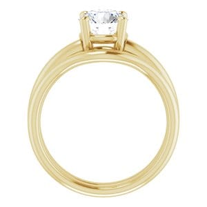 Rings 14K Yellow 7 mm Round Engagement Ring Mounting