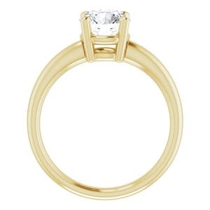 Rings 14K Yellow 7 mm Round Engagement Ring Mounting