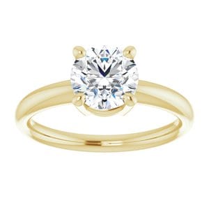 Rings 14K Yellow 7 mm Round Engagement Ring Mounting