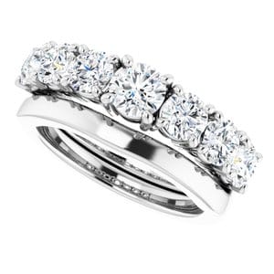 Rings Platinum  4.8 mm Round Engagement Ring Mounting