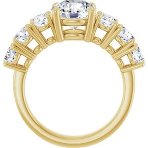 Rings 14K Yellow  8.2 mm Round Engagement Ring Mounting