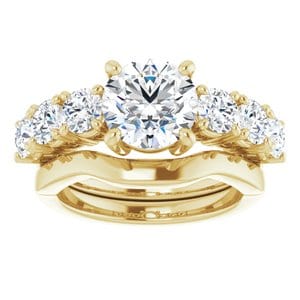 Rings 14K Yellow  8.2 mm Round Engagement Ring Mounting