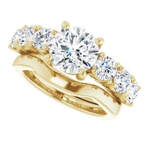 Rings 14K Yellow  8.2 mm Round Engagement Ring Mounting