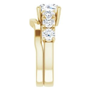 Rings 14K Yellow  8.2 mm Round Engagement Ring Mounting