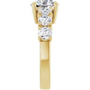 Rings 14K Yellow  8.2 mm Round Engagement Ring Mounting