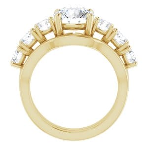 Rings 14K Yellow  8.2 mm Round Engagement Ring Mounting