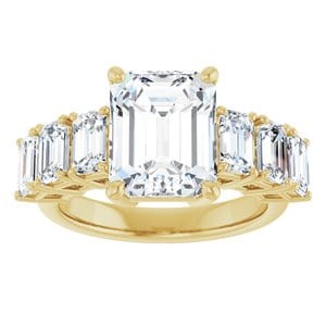 Rings 14K Yellow  10x8 mm Emerald Engagement Ring Mounting