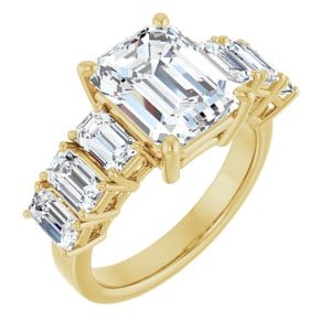 Rings 14K Yellow  10x8 mm Emerald Engagement Ring Mounting