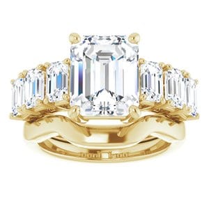 Rings 14K Yellow  10x8 mm Emerald Engagement Ring Mounting