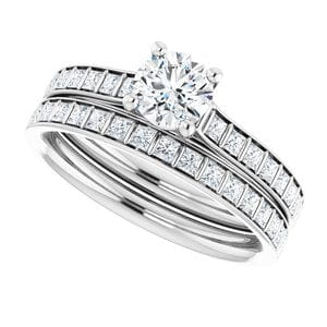 Rings 18K White  5.2 mm Round Engagement Ring Mounting