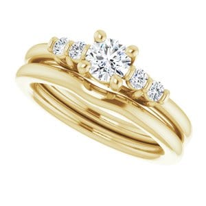 Rings 14K Yellow  4.8 mm Round Engagement Ring Mounting
