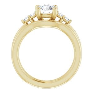 Rings 14K Yellow  7 mm Round Engagement Ring Mounting