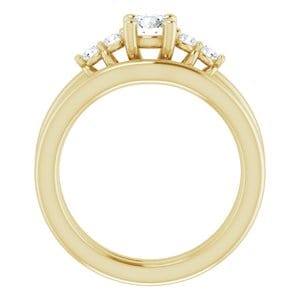 Rings 14K Yellow  4.8 mm Round Engagement Ring Mounting