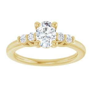 Rings 14K Yellow  7x5 mm Oval Engagement Ring Mounting