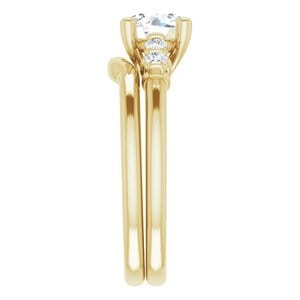 Rings 14K Yellow  7 mm Round Engagement Ring Mounting