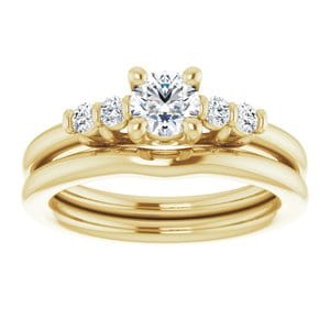 Rings 14K Yellow  4.8 mm Round Engagement Ring Mounting