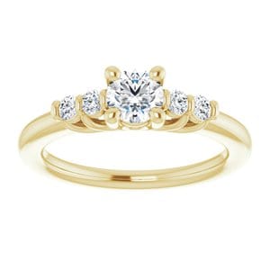 Rings 14K Yellow  4.8 mm Round Engagement Ring Mounting