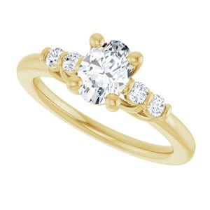 Rings 14K Yellow  7x5 mm Oval Engagement Ring Mounting