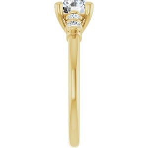 Rings 14K Yellow  7 mm Round Engagement Ring Mounting